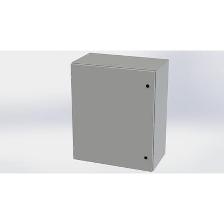 Saginaw Control & Engineering 1/4 Turn Latch Electrical Enclosures, 36 in H, 16 in D, 30 in W, NEMA 3R, 4, 12, 13, Carbon Steel SCE-36EL3016LP